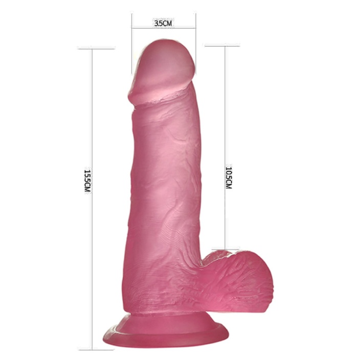 Jel Dokusunda Dildo Penis 15 Cm
