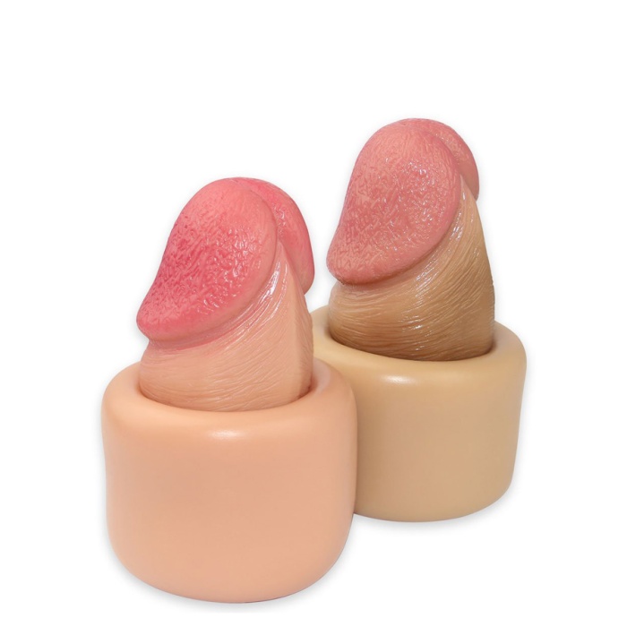 Natur 5 Cm Dolgulu Penis Kılıfı Uzatmalı Silikon Kılıf