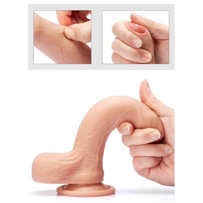 Gerçekçi Yumuşak Sünnetsiz Dildo