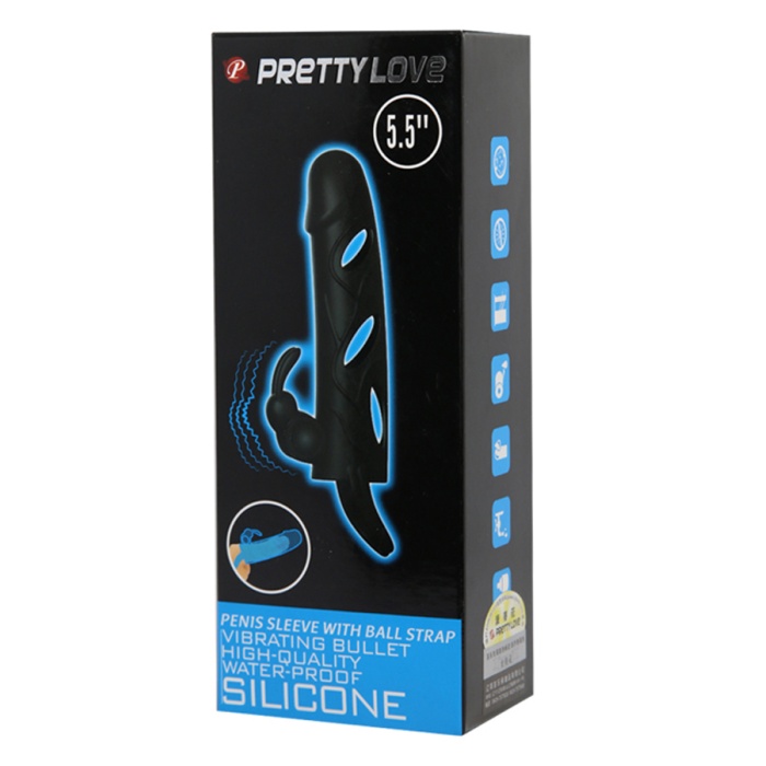 Strap Güçlü Titreşimli Uzatmalı Süper Kalite Zenci Penis Kılıfı
