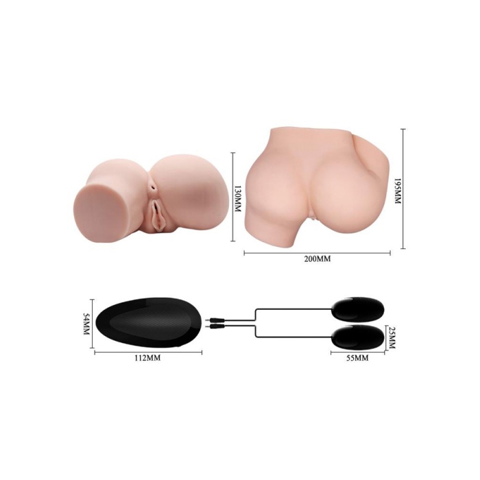 Et Dokusunda Titreşimli Realistik Suni Vajina