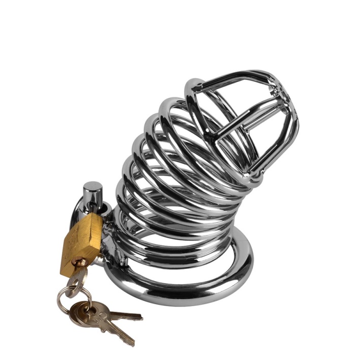 Erkek Bekaret Kilidi Çelik Penis Kafesi