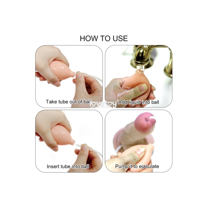 Su Fışkırtmalı Et Dokulu Dildo