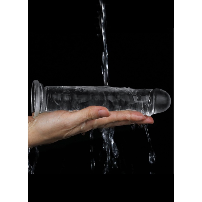 18 Cm Şeffaf Jel Doku Vantuzlu Dildo