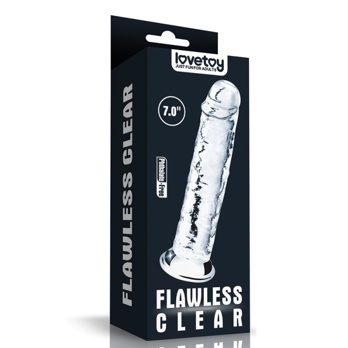 18 Cm Şeffaf Jel Doku Vantuzlu Dildo