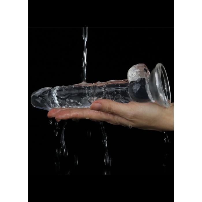 Şeffaf Slikon Jel Doku Vantuzlu Dildo