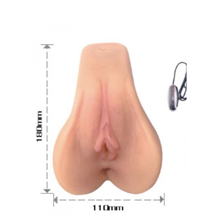 Pussy Ass İki İşlevli Titreşimli Ten Hassasiyetli Vajina