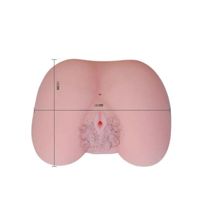 Insatiable Ass Pussy İki İşlevli Ten Renginde Titreşimli Vajina