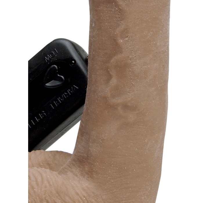 Cyberskin Vibrating Cybercock With Balls Dark