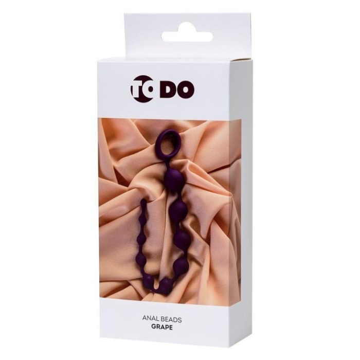 Grape Anal Zinciri Silikon Mor 35 Cm