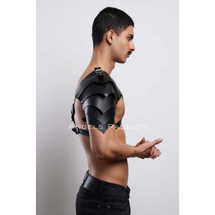 Gladyatör Tek Omuz Deri Harness Savaşçı Kostüm