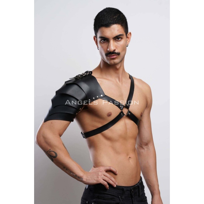 Gladyatör Tek Omuz Deri Harness Savaşçı Kostüm