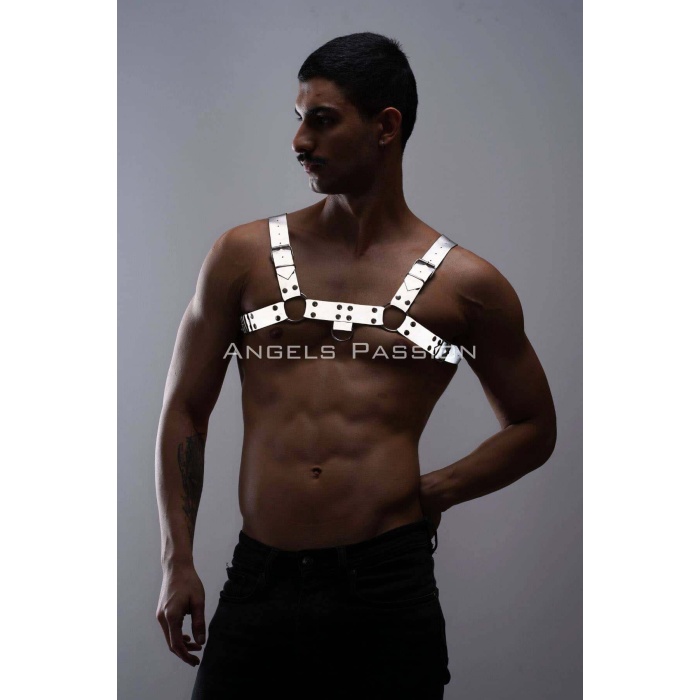 Karanlıkta Parlayan  Reflektörlü Erkek Göğüs Harness
