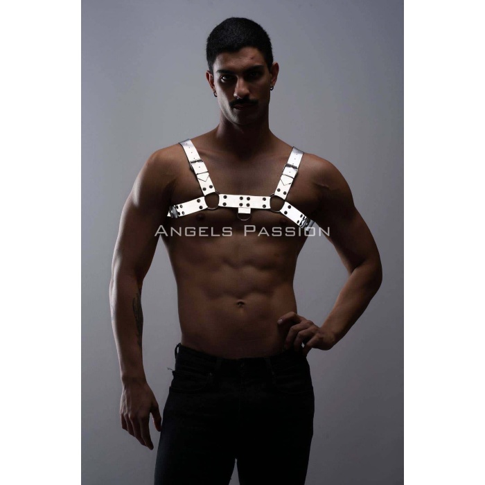 Karanlıkta Parlayan  Reflektörlü Erkek Göğüs Harness