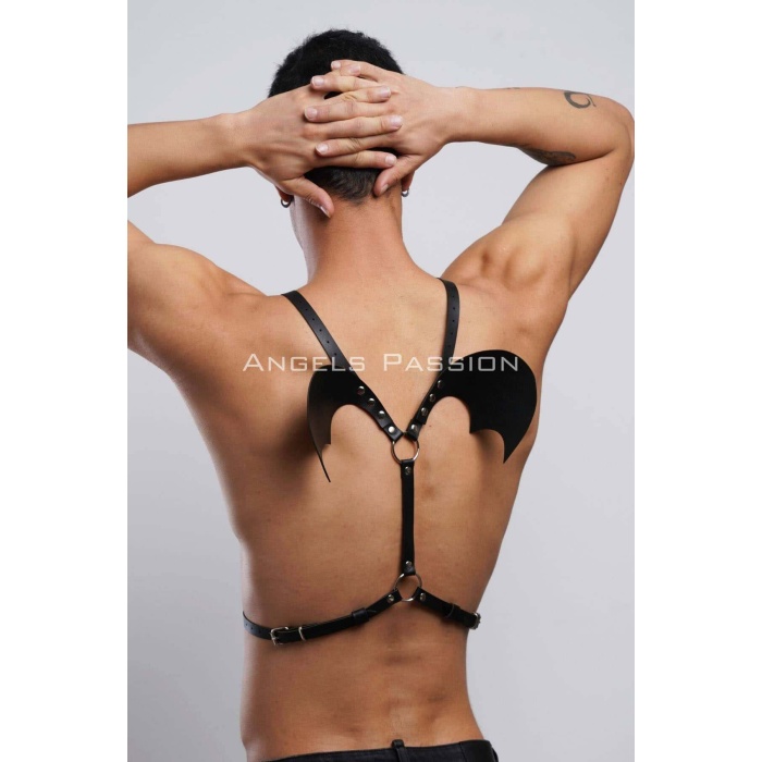 Erkek Göğüs ve Deri Kanatlı Harness