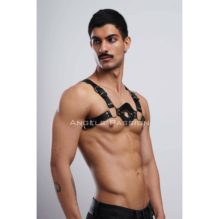 Erkek Deri Göğüs Harness Erkek Deri İç Giyim Fantezi Giyim