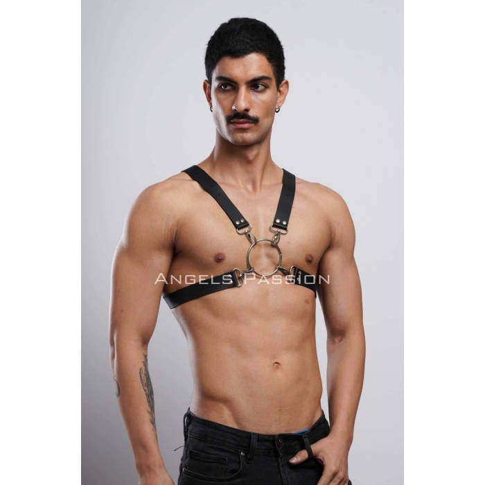 Halka Detaylı X Göğüs Harness Gömlek Kemeri T Shirt Kemer