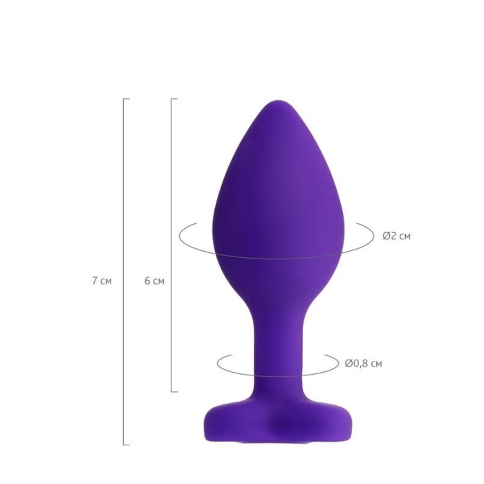 Diamond Heart Anal Plug Mor 7 cm 18 g
