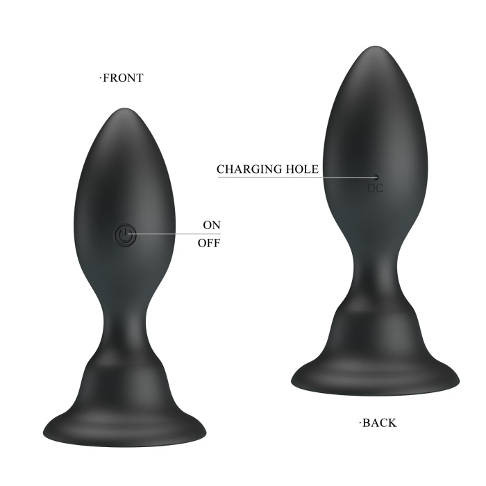Anal ve Vajinal Tıkaç Titreşimli Vantuzlu Anal Plug