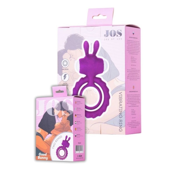 Jos Good Bunny Titreşimli Mor Penis Halkası