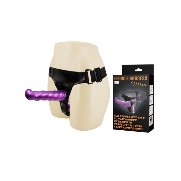 Çift Girişli Straplon Belden Bağlamalı Dildo