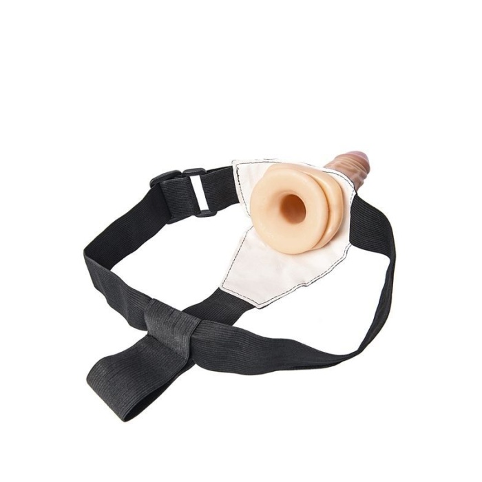 Belden Bağlamalı Strapon  PVC Ten 18 cm