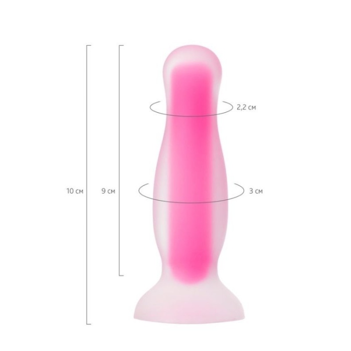 Beyond Cain Glow Gece Parlayan Anal Plug Silikon Şeffaf 10 cm