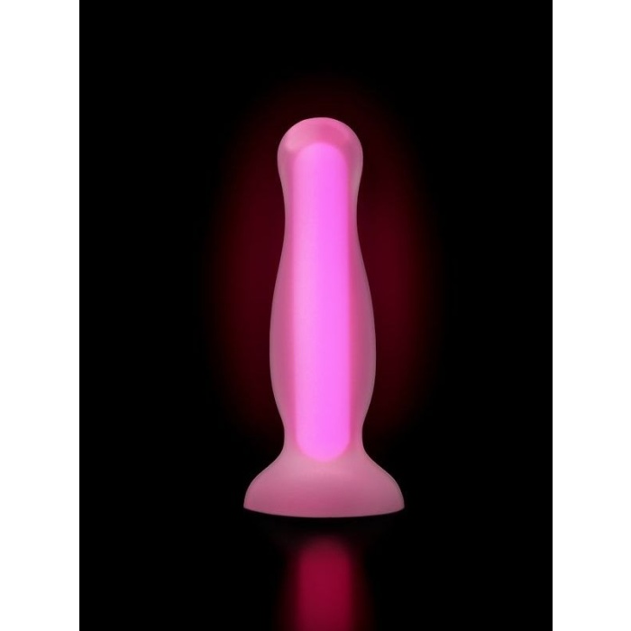Beyond Cain Glow Gece Parlayan Anal Plug Silikon Şeffaf 10 cm