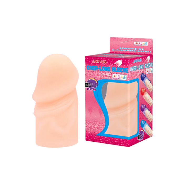 Censan Over - Long Sleeve 3cm Dolgulu Prezervatif Realistik Penis Kılıfı