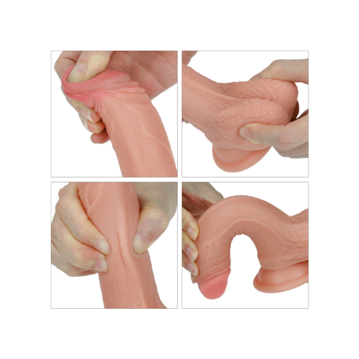 Censan 7 İnç Dual layered Platinum Silicone Cock Dildo