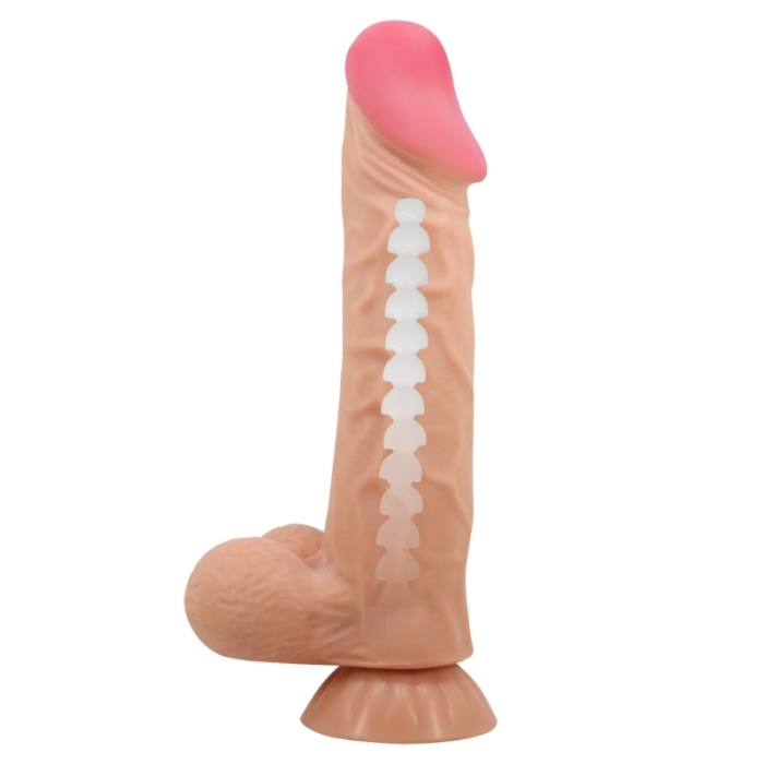 Censan Ortan 9.4 İnç Kıkırdak Yapılı Gerçek Deri Yapılı Dildo