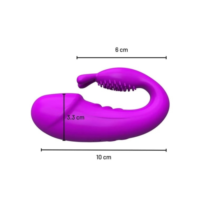 Censan Kablosuz Kumandalı Şarjlı 2 in 1 Giyilebilir Rabbit Mini Vibratör