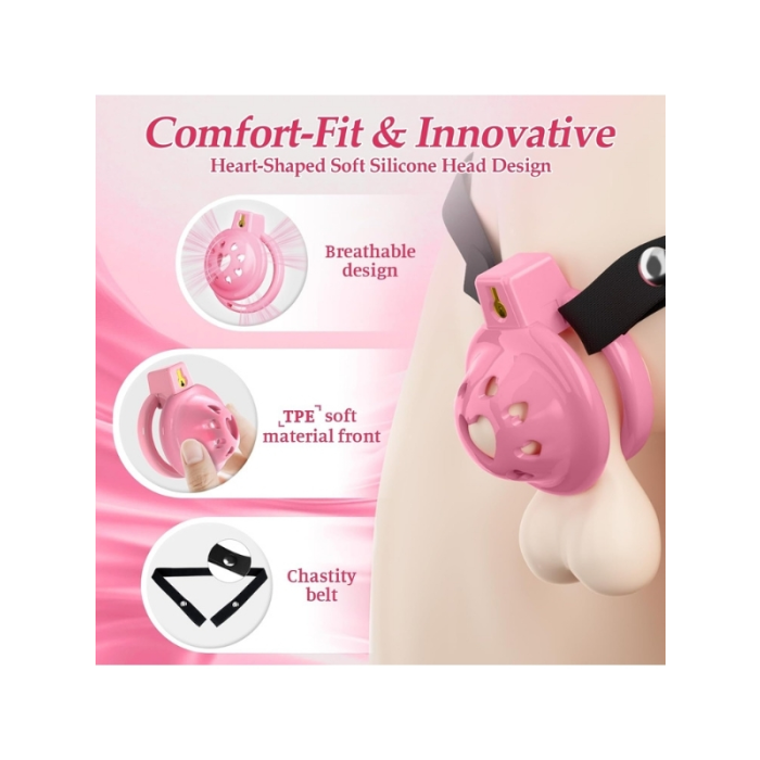 Censan Yumuşak Kalp Desenli Silikon Erkek Penis Kafesi