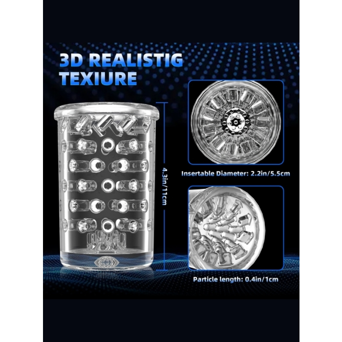 Censan Şarjlı İleri Geri ve Dönmeli 15 Modlu Titreşimli Emişli Otomatik Vajina – Sesli