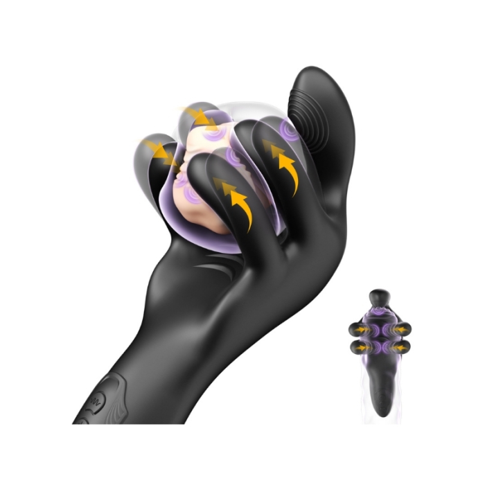 Censan LongZ-Black – Erkekler için 10 Modlu Titreşimli ve 10 Modlu Sıkma Fonksiyonlu Mastürbatör