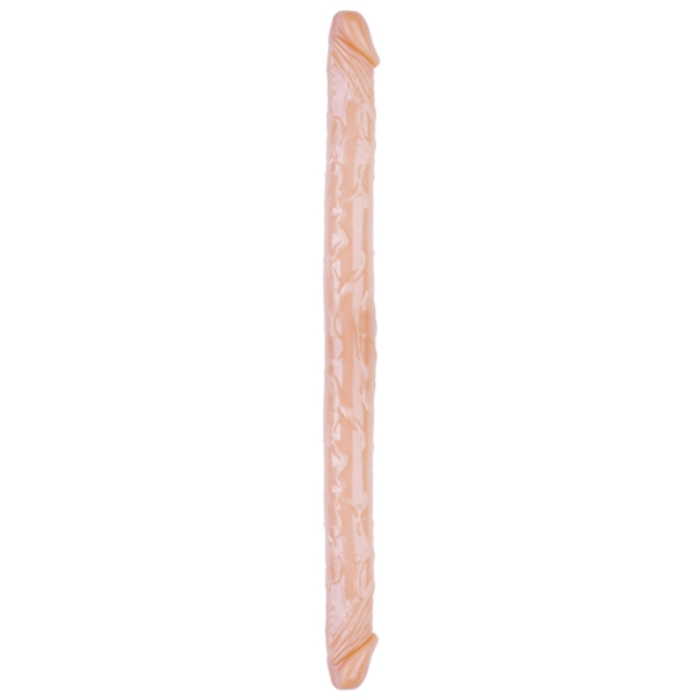 Censan Çift Taraflı Esnek Dildo 34 cm – Gerçekçi Dokulu ten Renk