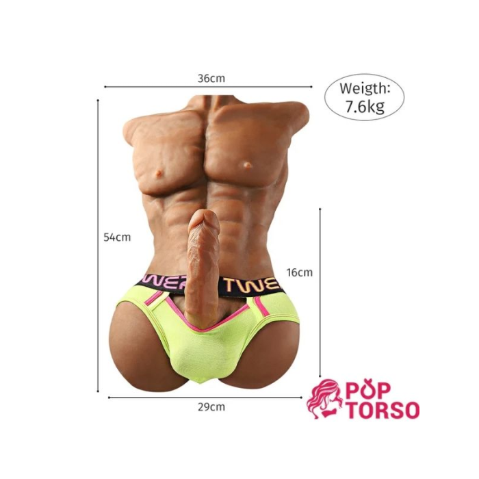 Censan Daniel Yarım Vucüt Gerçekçi Erkek Seks Mastürbasyon – Büyük Yapay Penisli, TPE Malzemeli, Kadın ve Eşcinsel Kullanım