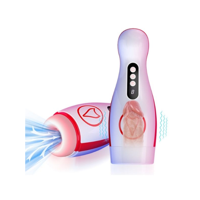 Censan FoxShow M50 – Vakumlu ve Titreşimli Şarjlı Oral Mastürbatör | 7 Fonksiyon | Su Geçirmez | USB Şarjlı