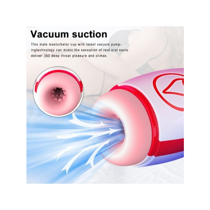 Censan FoxShow M50 – Vakumlu ve Titreşimli Şarjlı Oral Mastürbatör | 7 Fonksiyon | Su Geçirmez | USB Şarjlı