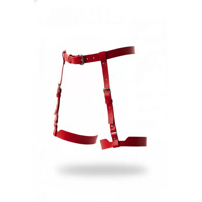 Kırmızı Jartiyer Harness Deri Ayarlanabilir Tokalı Bacak Aksesuarı - APFT133
