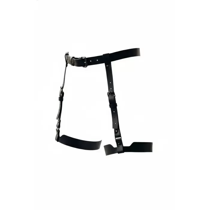 Siyah Jartiyer Harness Deri Ayarlanabilir Bacak Aksesuarı - APFT133
