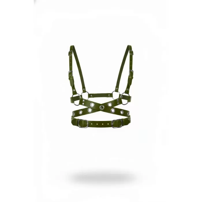 Haki Kadın Kemer Çoklu Tokalı Çapraz Vücut Aksesuarı - APFT890