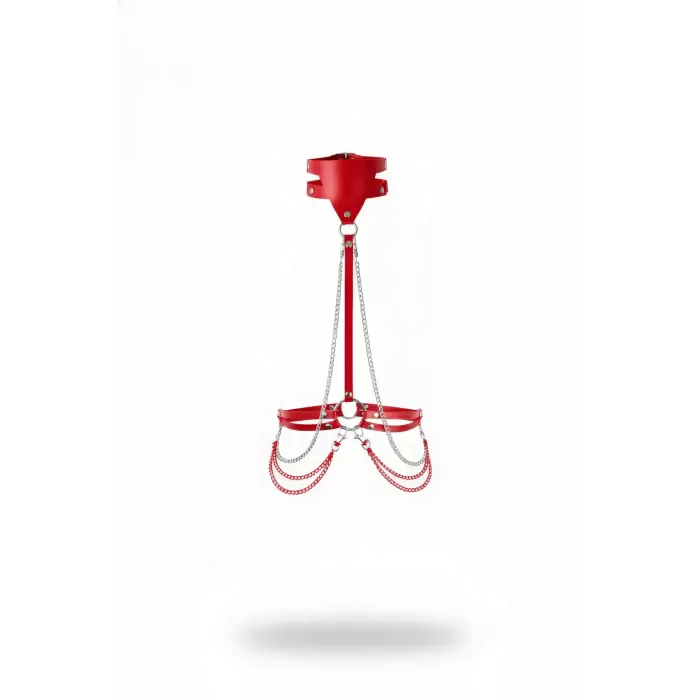 Kırmızı Kadın Kemer Metal Halka Detaylı Gövde Aksesuarı - APFT8