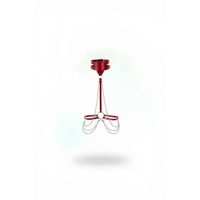 Kırmızı Kadın Kemer Metal Halka Detaylı Gövde Aksesuarı - APFT8