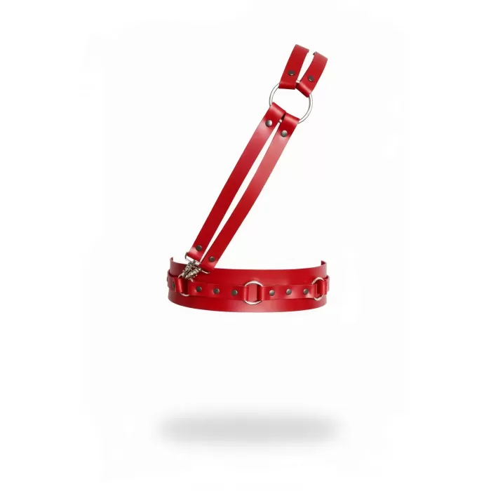 Kırmızı Kadın Kemer Çift Şeritli Metal Halka Detayı - APFT915