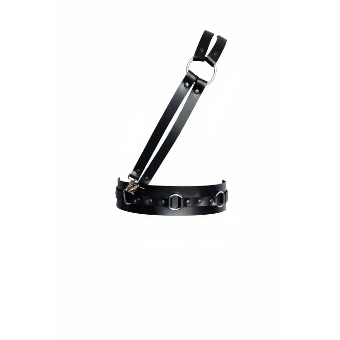 Siyah Kadın Kemer O Halka Detaylı Suni Deri Vücut Kemeri - APFT915