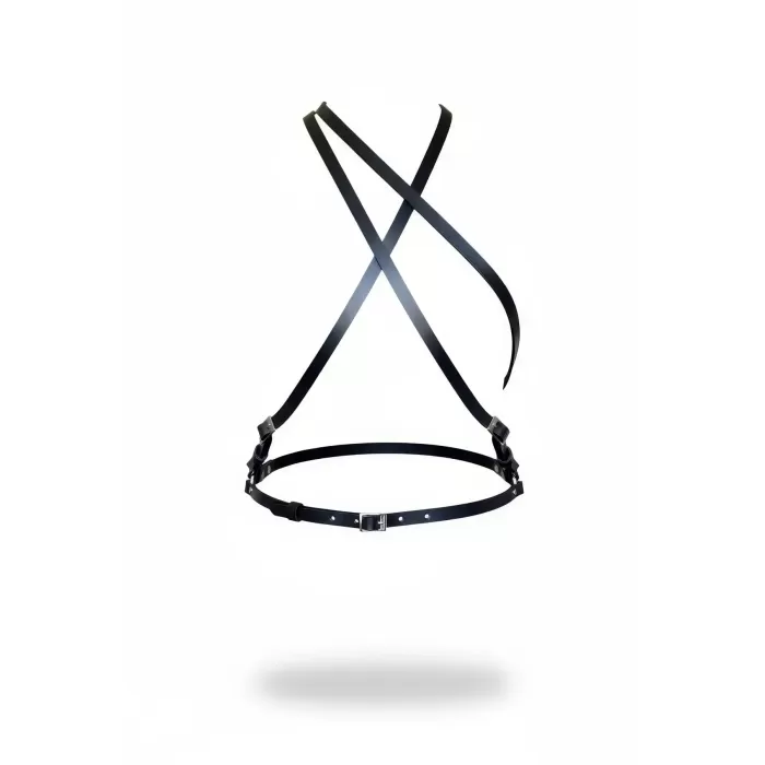 Siyah Kadın Kemer Deri Çapraz Vücut Aksesuarı - APFT919