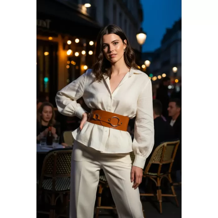 Taba Kadın Kemer Kalın Halka Tokalı Yüksek Bel - APFT920