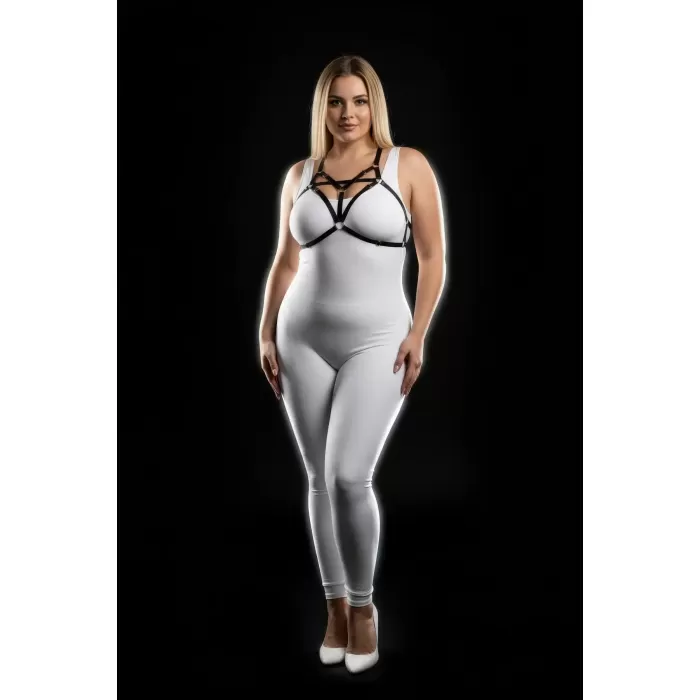 Büyük Beden Siyah Kadın Harness Özel Tasarım Lastik Aksesuar - APFT352