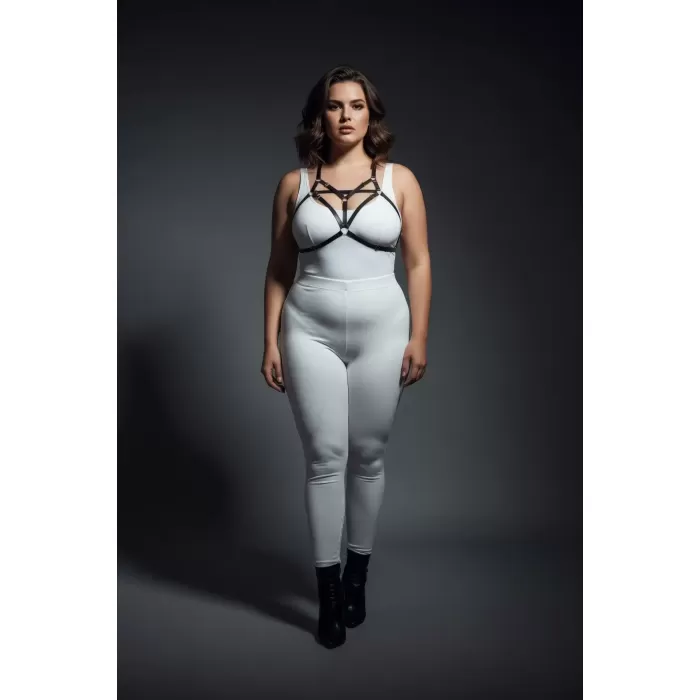 Büyük Beden Siyah Kadın Harness Özel Tasarım Lastik Aksesuar - APFT352